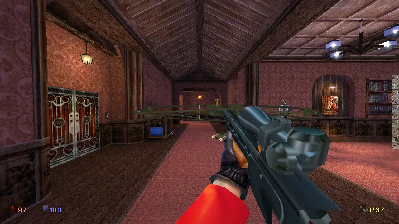 Before: Firing some weapons that have a scope, the gun in your hands is cut off.